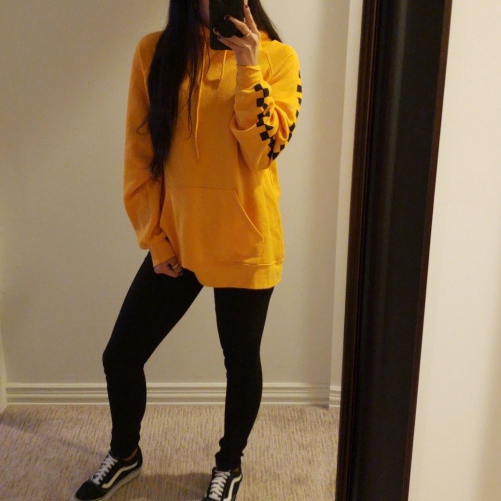 Orange checkered hoodie